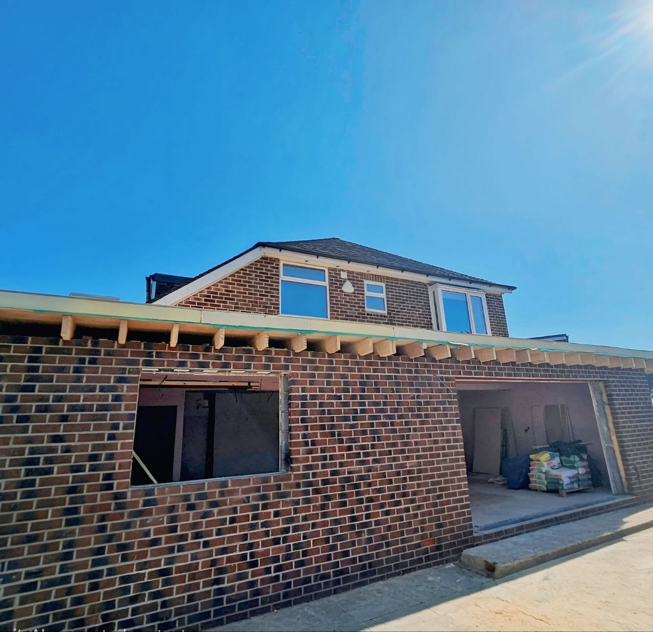 During construction – foundations and structural works in Sale