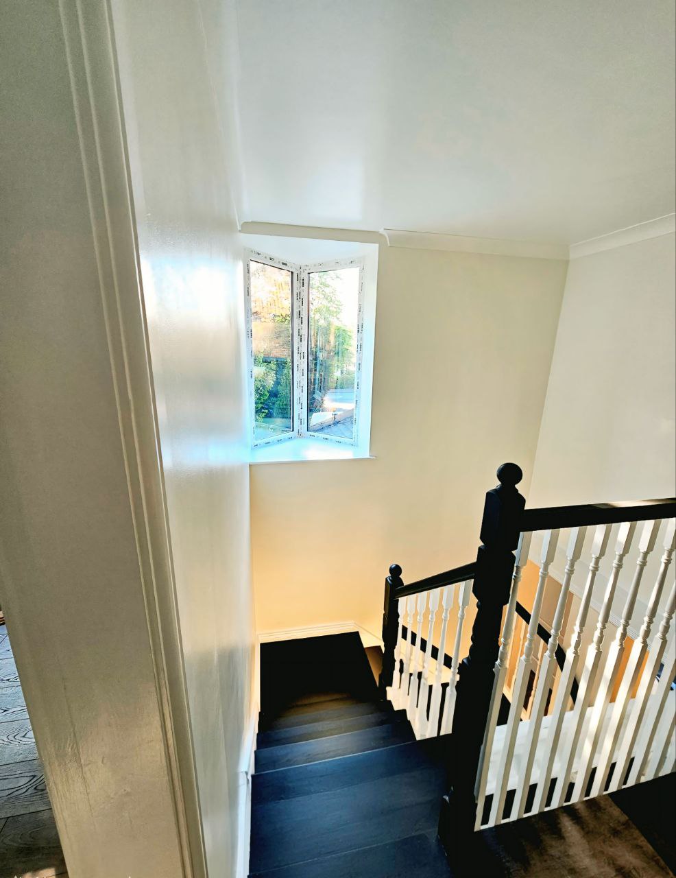 After refurbishment – completed flooring and finishes